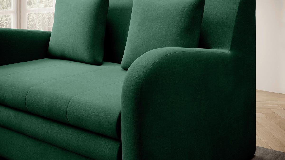 Schlafsofa Ario Grün, B: 244 Cm - Schwarz/Grün, Design, Textil (244/97/97cm) - MID.YOU