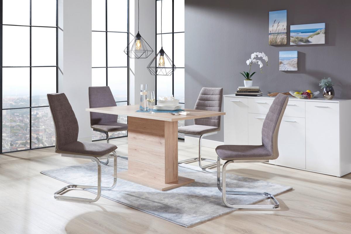 JÍDELNÍ STŮL OSKAR 138 - barvy dubu, Moderní, kompozitní dřevo (138/76/80cm)