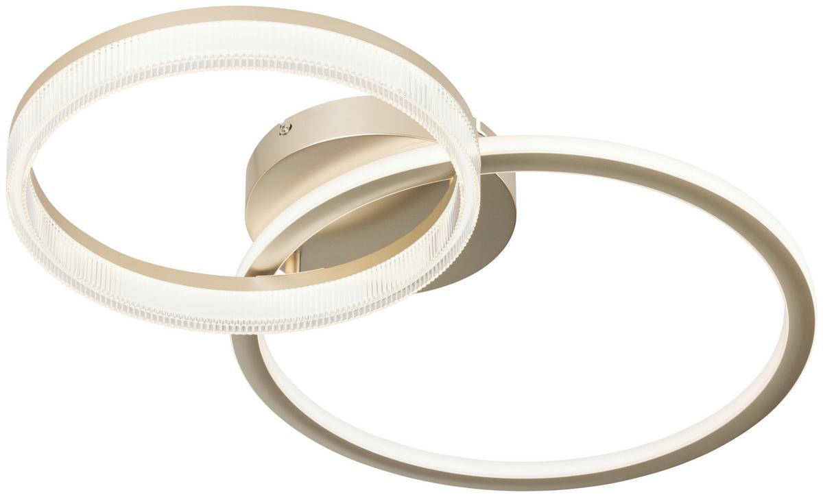 STROPNÉ LED SVIETIDLO RIO - šampanská, Modern, kov/plast (70/45/10cm) - Mömax