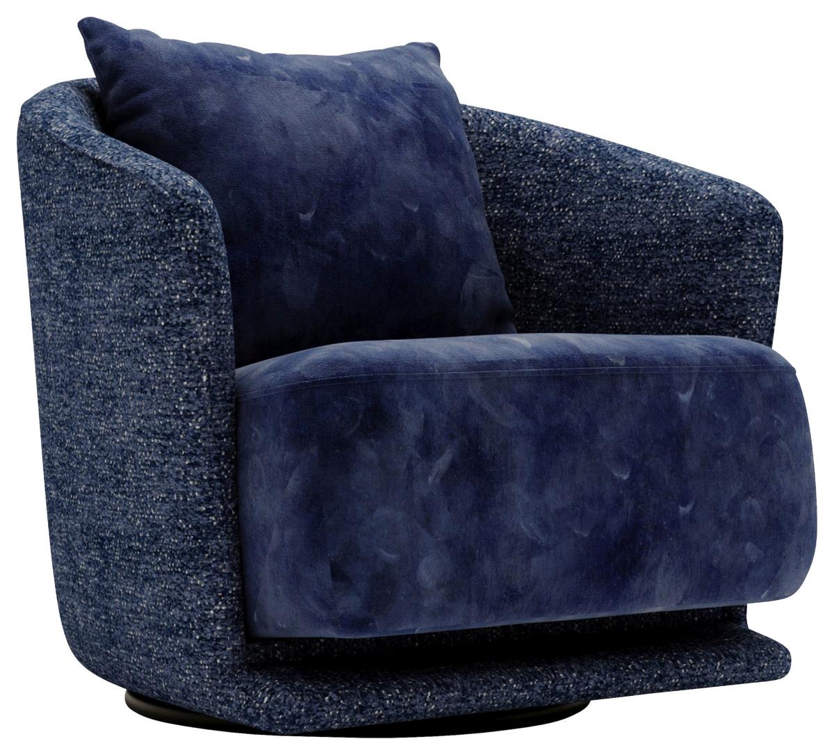 Wish Blau B: 83 Cm - Blau/Schwarz, Design, Textil (83/80/75cm) - Livetastic