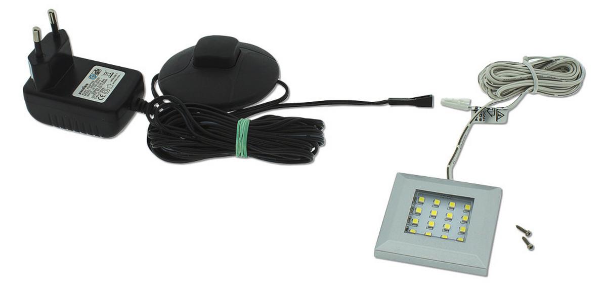 Schrankbeleuchtung Silberfarben B: 53 Cm - Silberfarben, Basics, Kunststoff (53/53/7cm) - MID.YOU