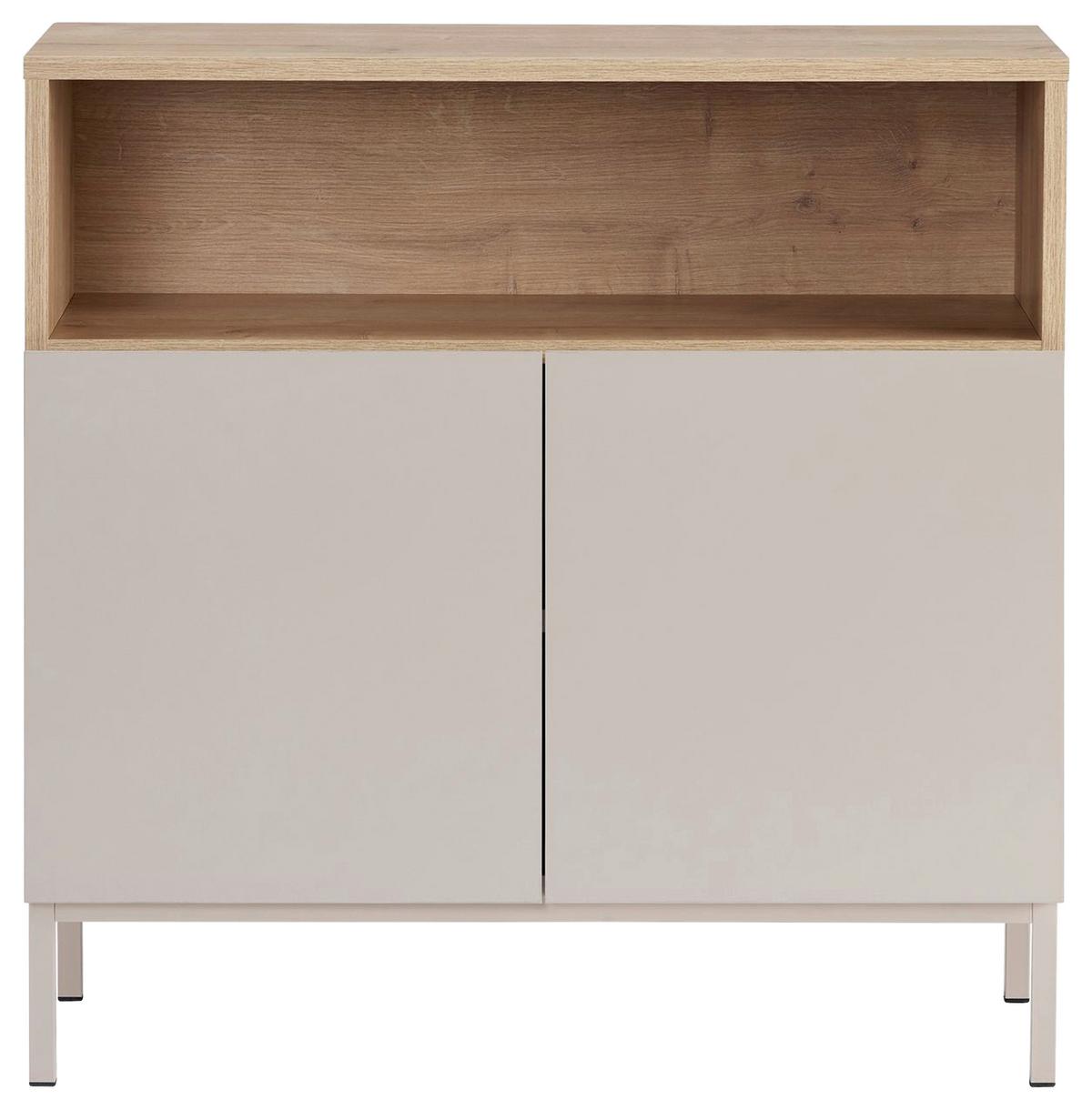 SIDEBOARD Sand-/Eichefarben B: 80cm - Sandfarben/Eichefarben, MODERN, Holzwerkstoff (80/80/40cm)