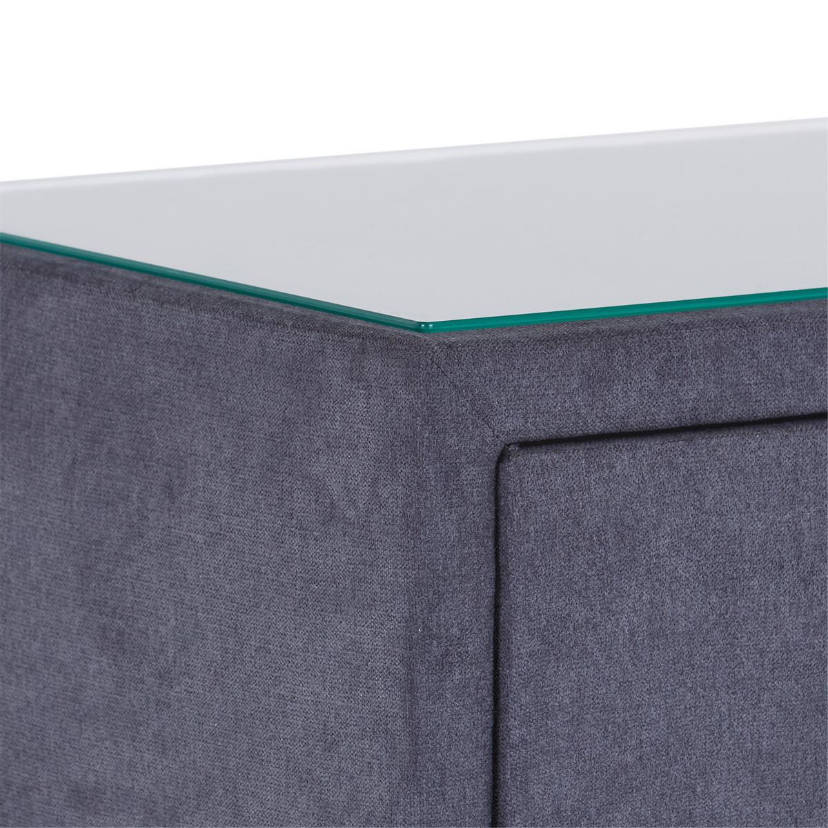 Nachtkästchen Kleopatra - Anthrazit, KONVENTIONELL, Holzwerkstoff/Kunststoff (56/60/41cm) - Ondega