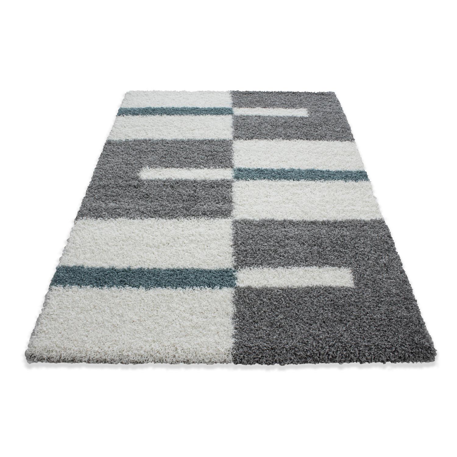 Hochflor Teppich Türkis Gala 280x370 cm - Türkis, Design, Textil (280/370cm)