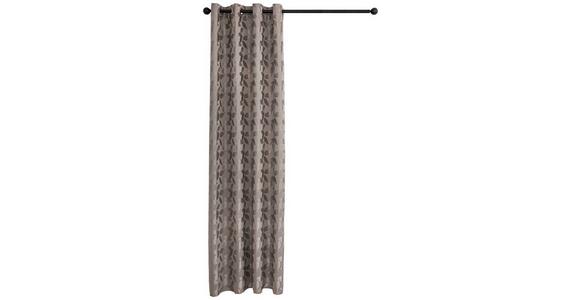 Vorhang Mit Ösen Samira 140x245 cm Taupe - Taupe, ROMANTIK / LANDHAUS, Textil (140/245cm) - James Wood