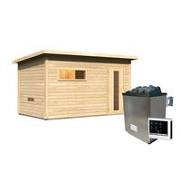 Saunahaus Bente 6 396/217/231 cm - Fichtefarben, Basics, Holz (396/217/231cm)