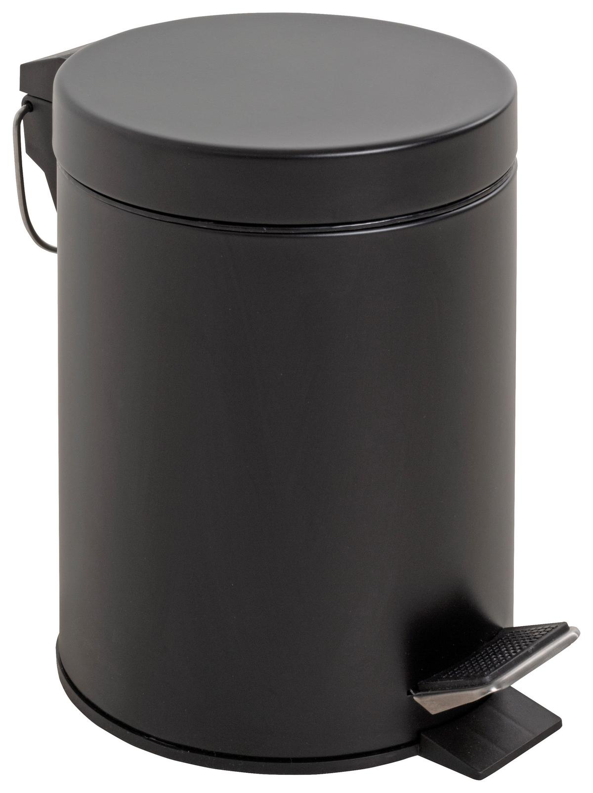 Koš na kosmetické potřeby KOSMO - černá/barvy chromu, Konvenční, kov/plast (17/24cm)