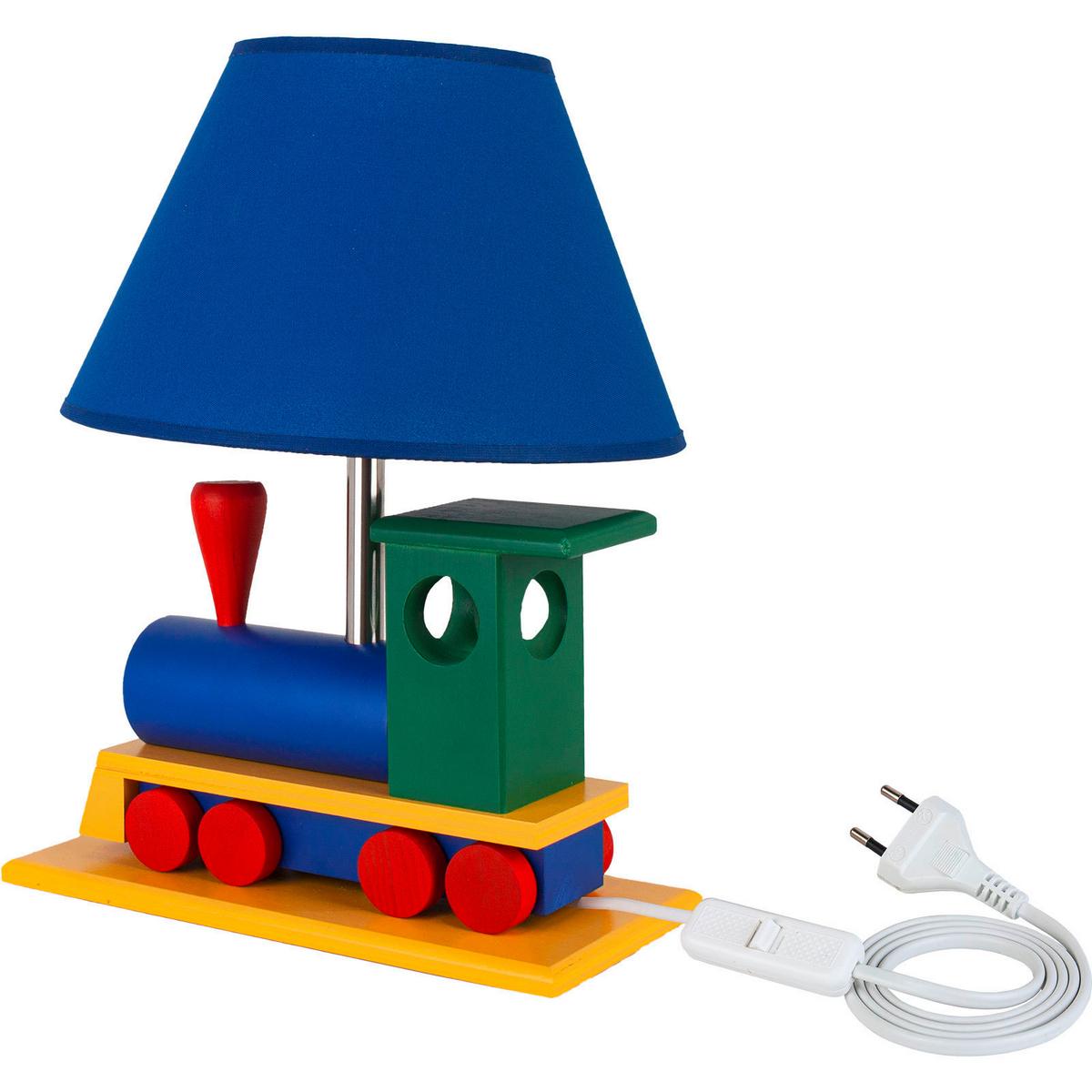 Kindertischleuchte 4112008 Lokomotive Multik. - Multicolor, Basics, Holz (32/27/14cm)