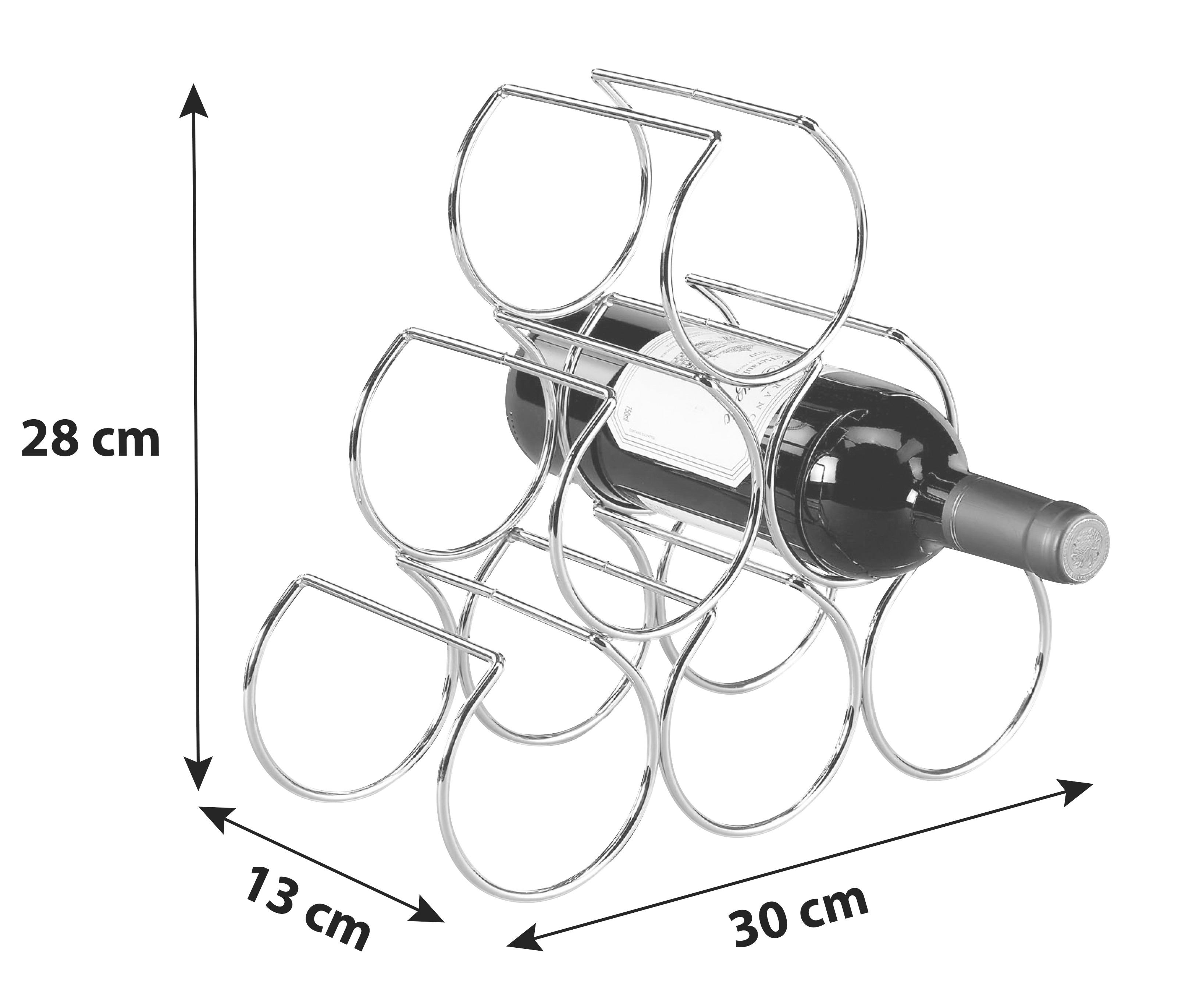 Verchromtes Weinregal Für 6 Flaschen 8780