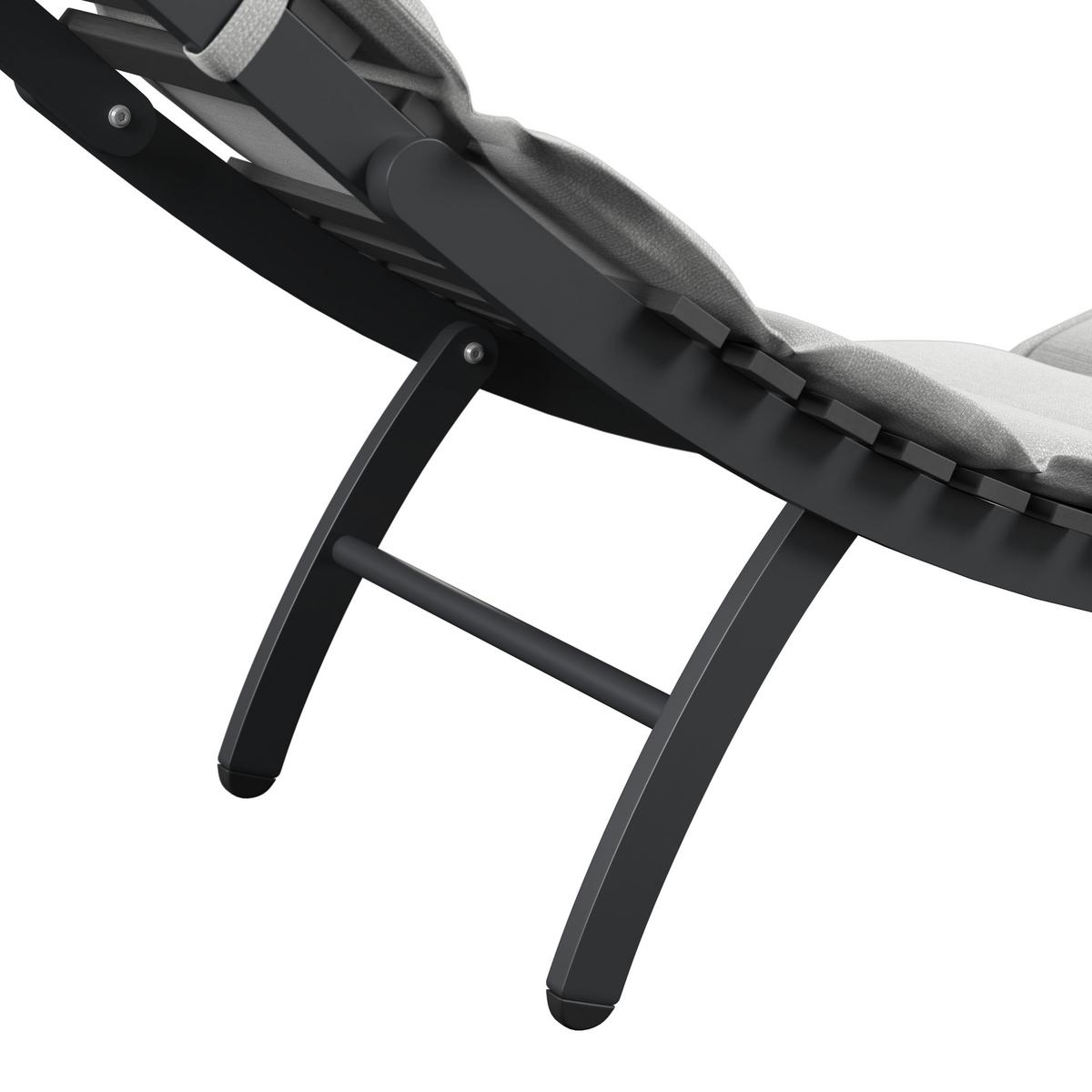 ZAHRADNÍ LEHÁTKO BELINDA - šedá/tmavě šedá, Moderní, kov/textil (180/54/70cm) - Bessagi Garden