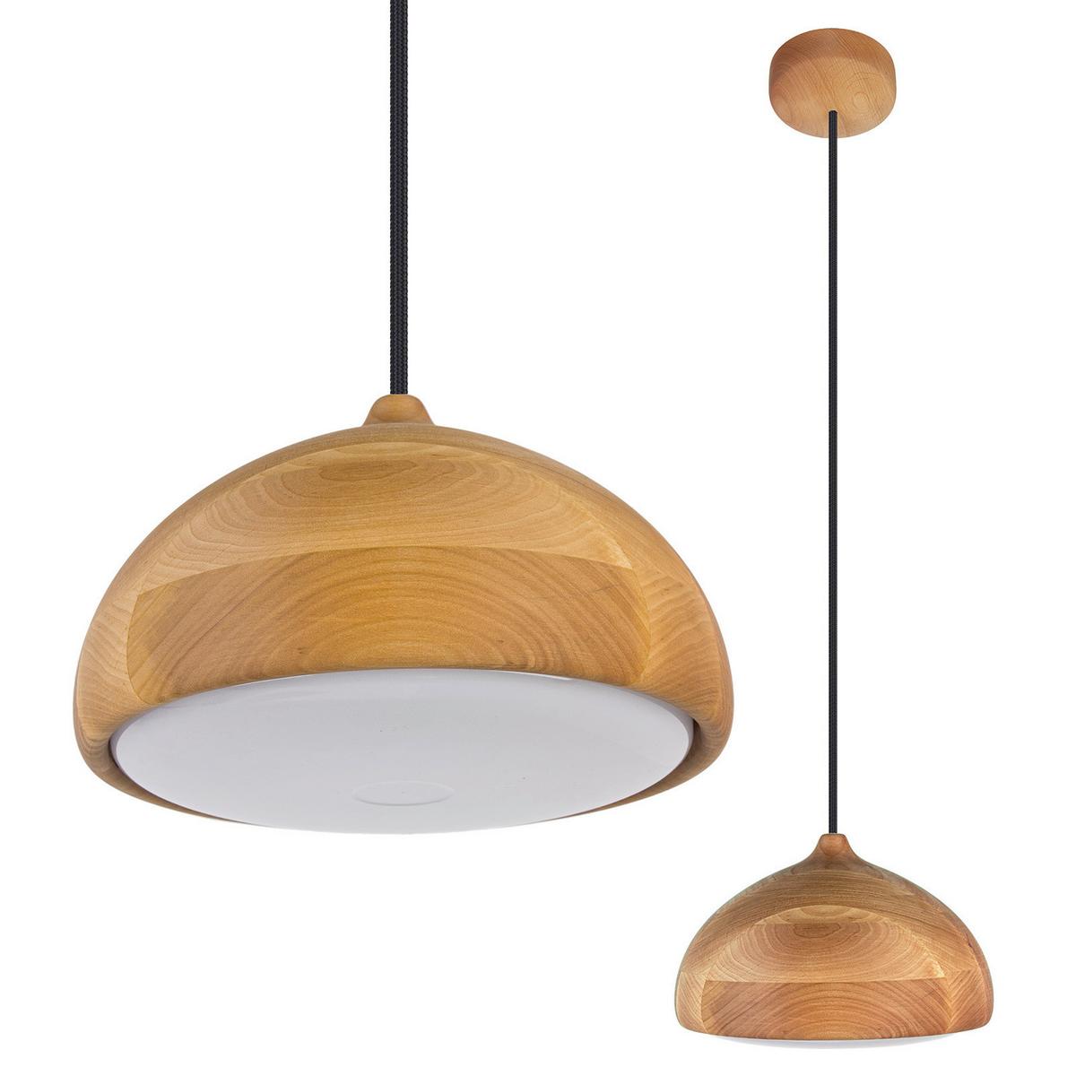 HÄNGELEUCHTE 8550233 ACORN II - Erlefarben/Schwarz, Natur, Holz (22.5/90-140cm)