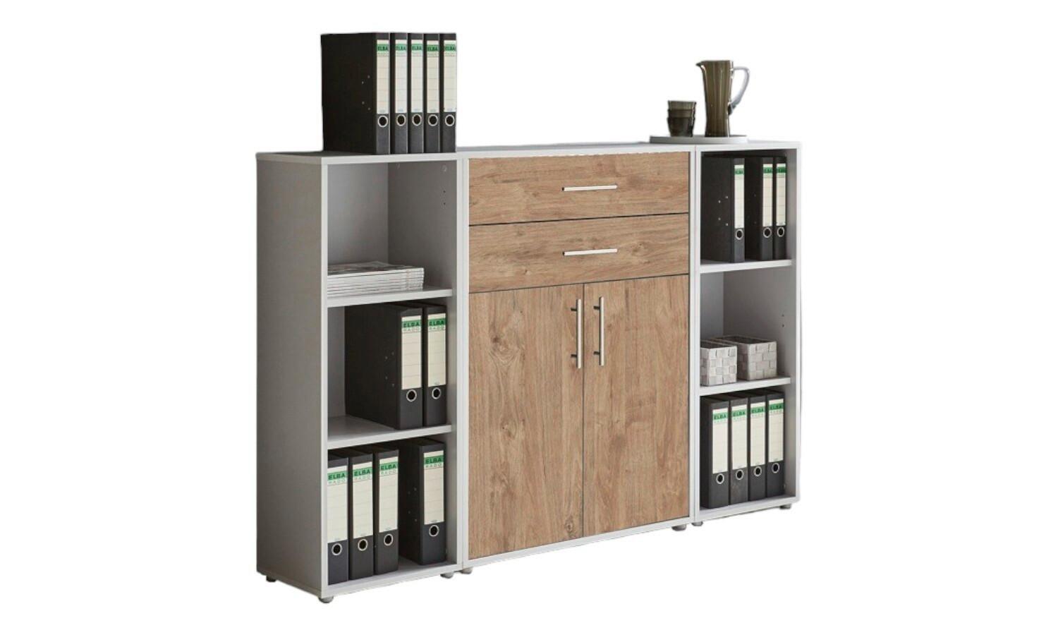 Aktenschrank Office Edition Grau/Eiche Dekor B: 172,6cm