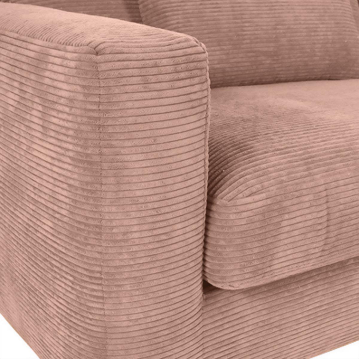Bigsofa Manolis Altrosa B: 260 cm - Schwarz/Altrosa, KONVENTIONELL, Textil (260/66/115cm) - MID.YOU