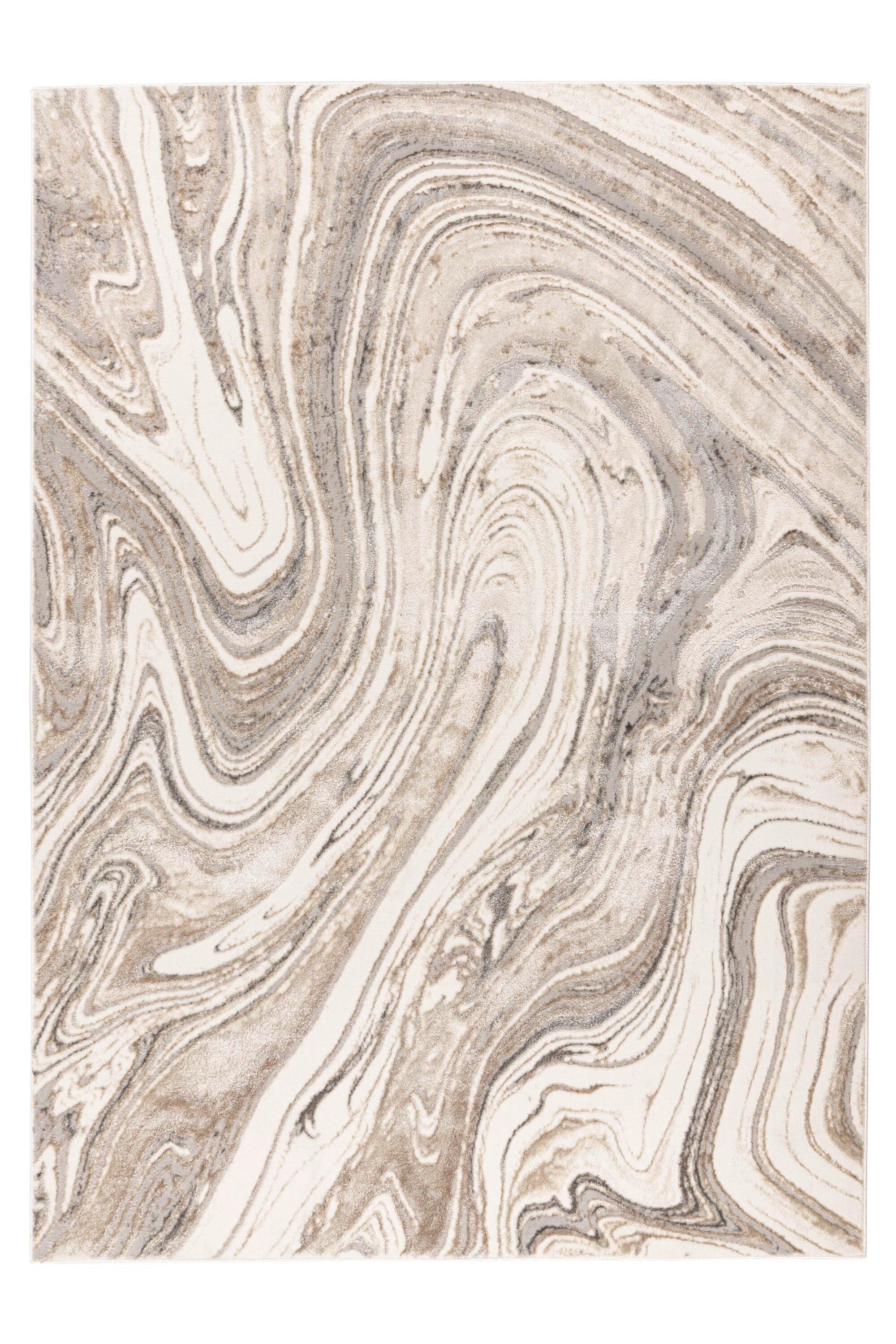FLACHWEBETEPPICH Silber/Beige, Strapazierfähig - Beige/Silberfarben, Basics, Textil (80cm) - Kayoom
