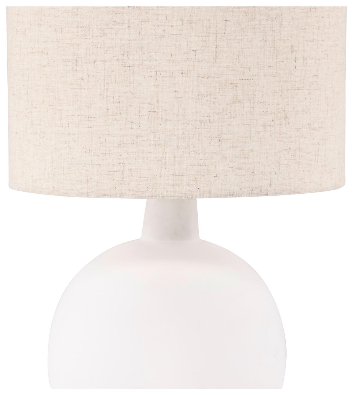 Tischleuchte Torcello - Beige/Weiß, Basics, Textil/Stein (32/51/32cm) - P & B