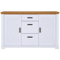 Kommode Maluno - Eichefarben/Weiß, MODERN, Holz (166/104/48cm) - Livetastic
