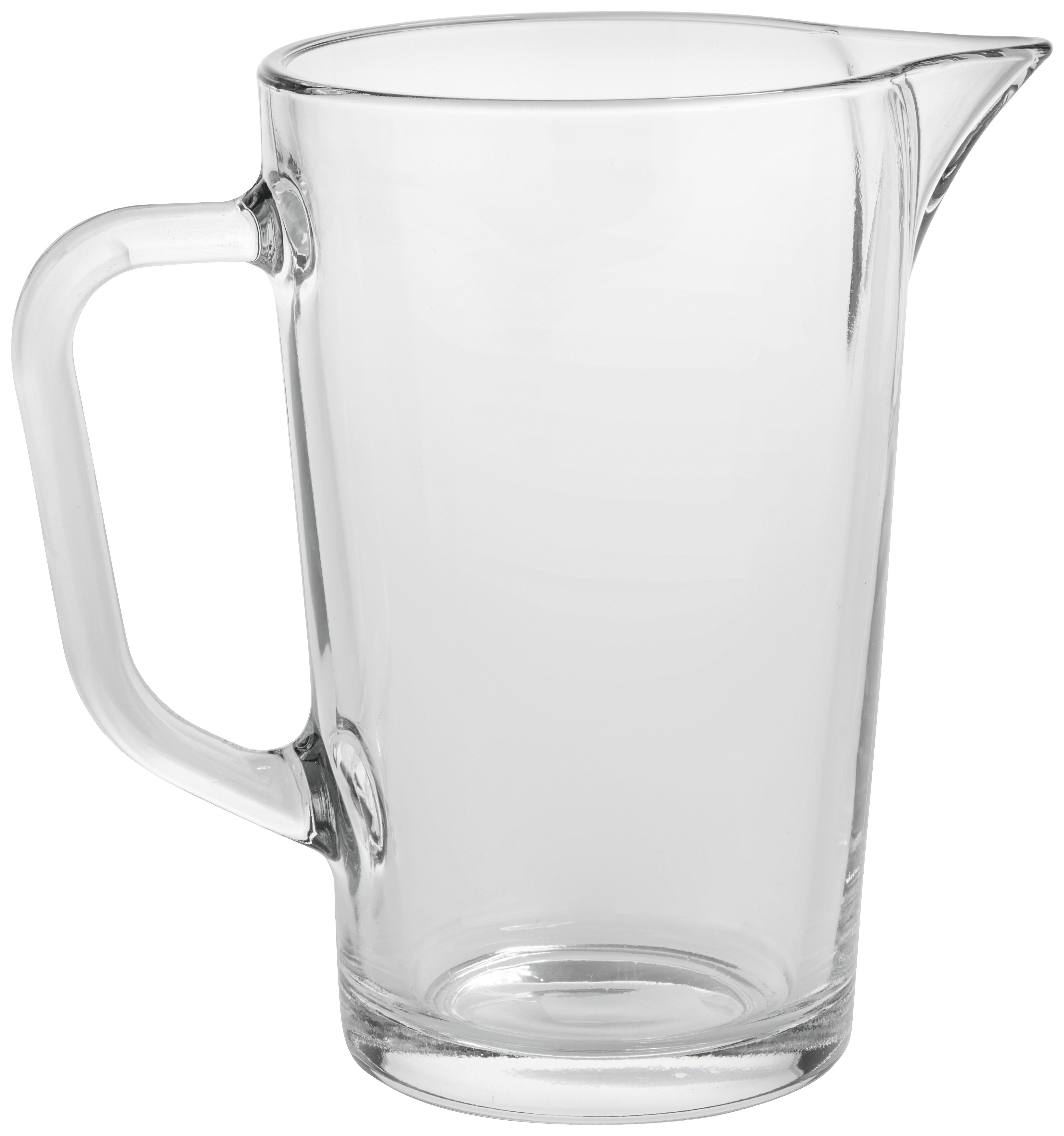 Glaskrug mit Ausgießer Claus, ca. 1,2 L - Klar, KONVENTIONELL, Glas (14/19cm) - Luca Bessoni