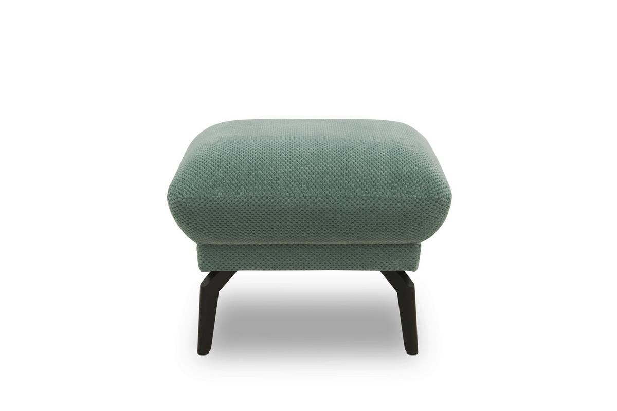 Hocker Mintgrün B: 57 cm - Schwarz/Mintgrün, Design, Textil (57/46/57cm) - MID.YOU