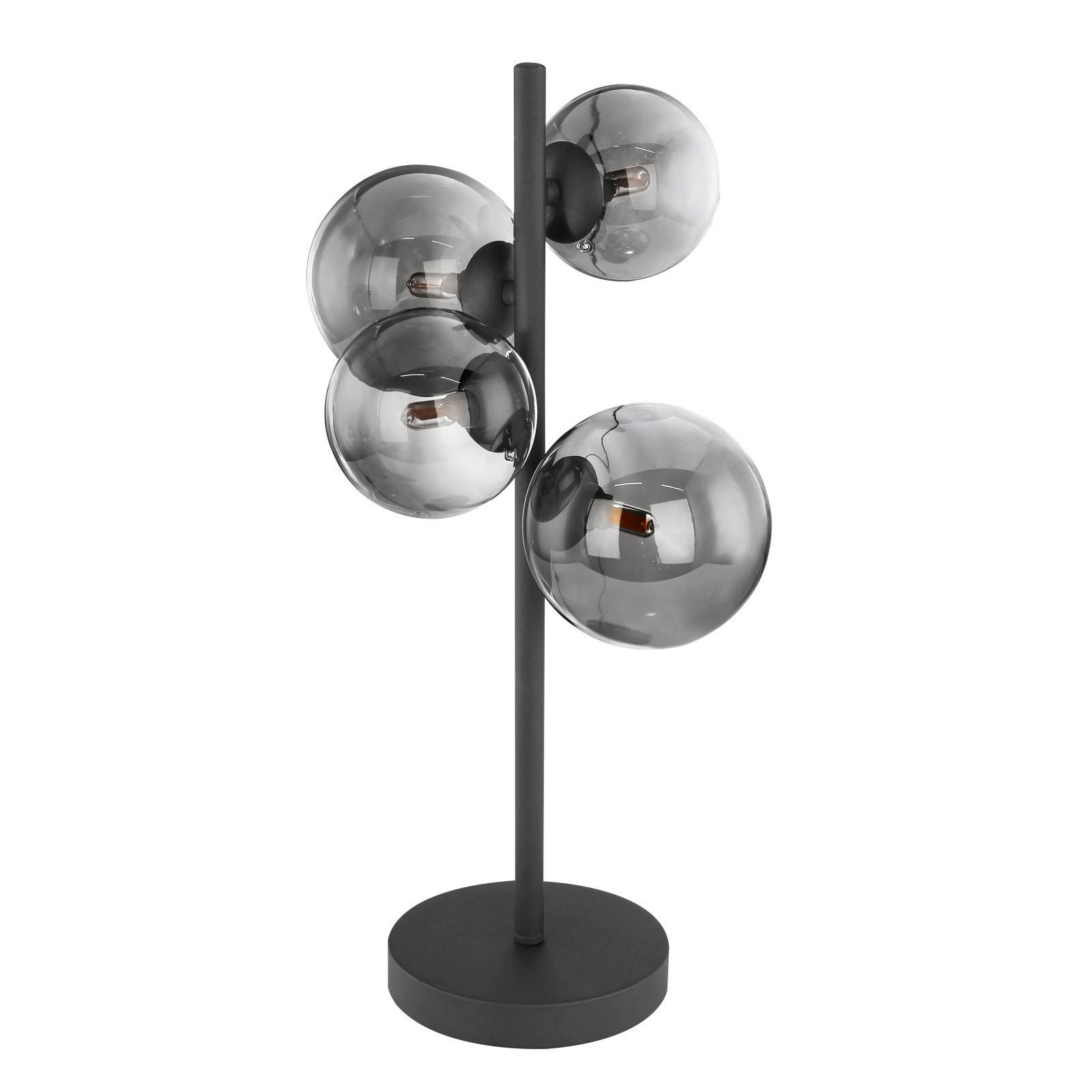 Led Asztali Lámpa 56133-4t Riha - fekete, Design, Üveg/fém (23,7/19,3/48cm)