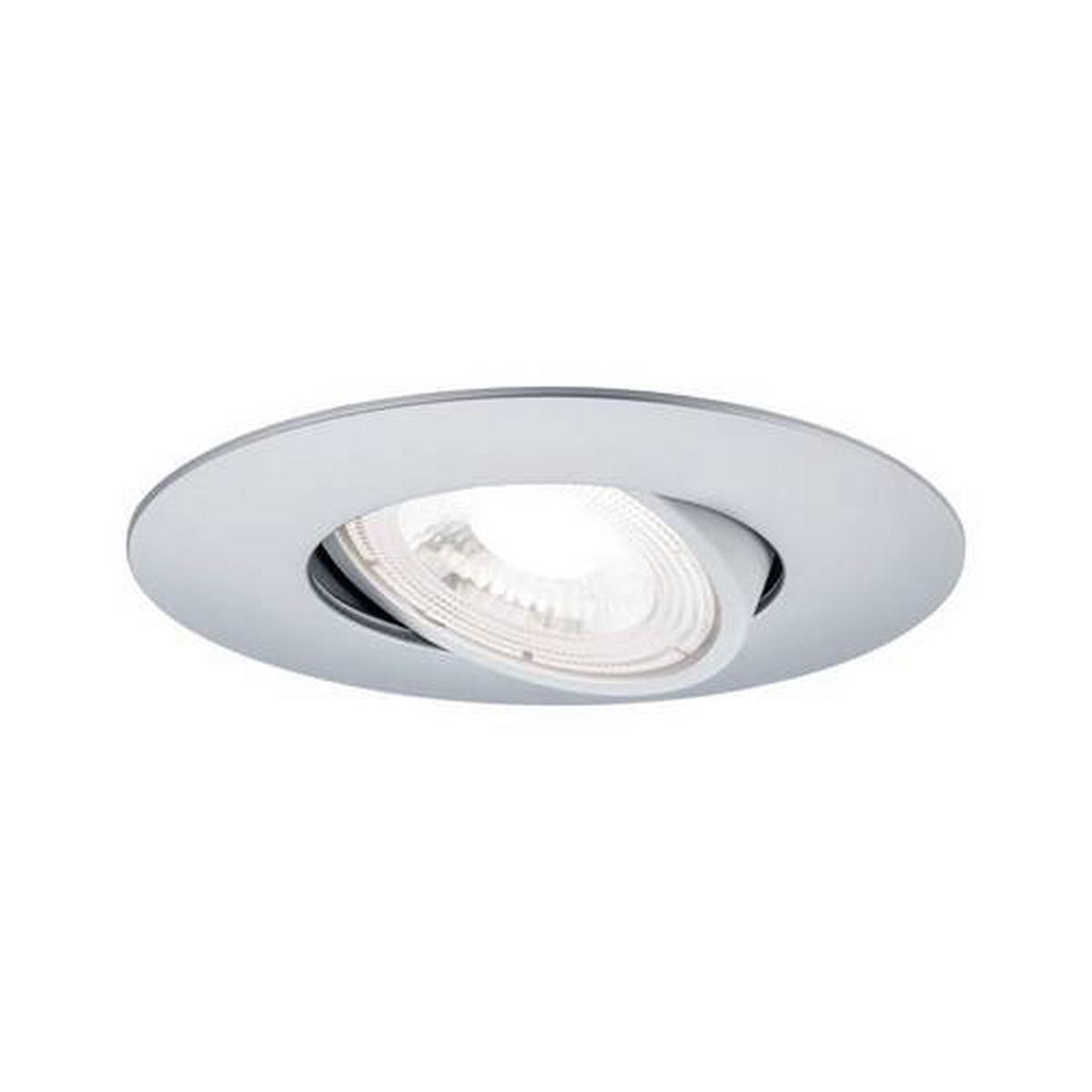 Deckenleuchte 3er-Set Ø 8,2 cm 1-Flammig, Rund - Chromfarben, Basics, Kunststoff (8,2cm) - Paulmann
