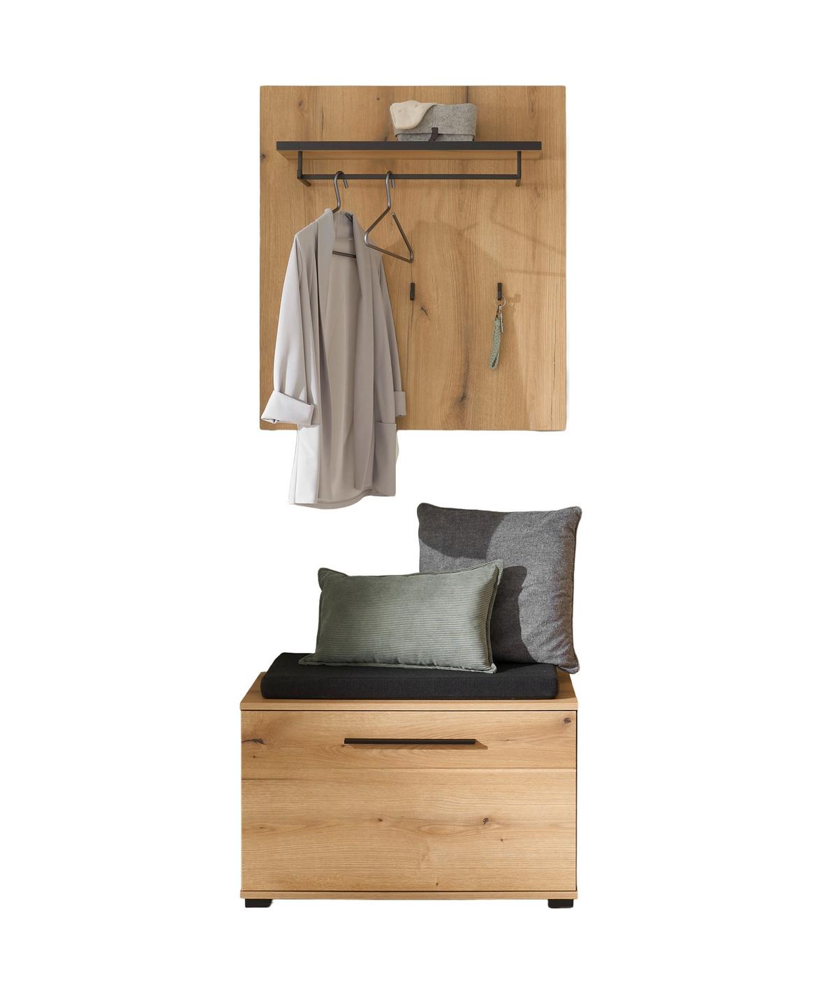 Garderobe Cantara Eichefarben B: 80cm - Eichefarben, MODERN, Holzwerkstoff (80/200/39cm) - MID.YOU