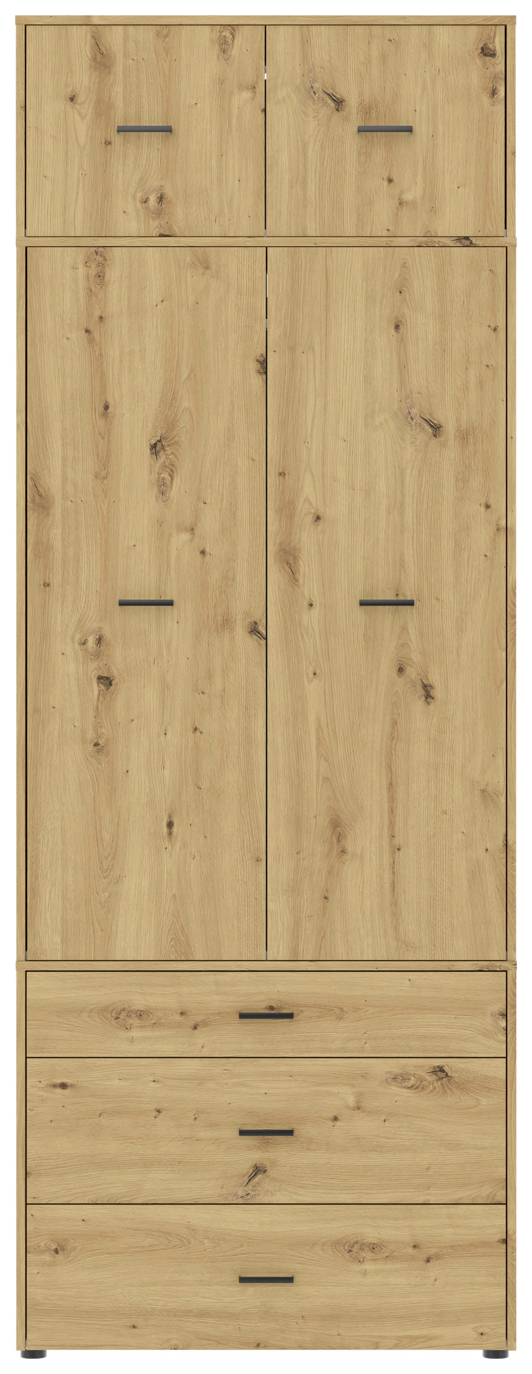 Kleiderschrank Kivo Eiche Artisan Dekor, B: 90 Cm