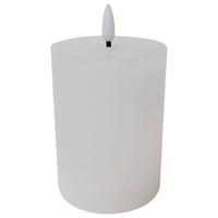 Svíčka s LED Mandy, V: 20cm - bílá, plast/přírodní materiály (7,5/10cm) - Premium Living