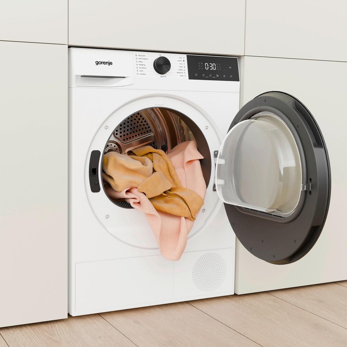Wärmepumpentrockner DG2P8D/AT Füllmenge ca. 8 KG, EEKL: D - Weiß, Basics, Kunststoff/Metall (59,5/84,5/51cm) - Gorenje