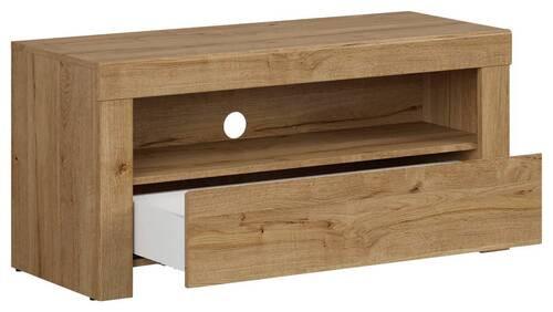 Lowboard Holten TV Stand - Eichefarben/Schwarz, Design, Holzwerkstoff (106/50,5/42cm)