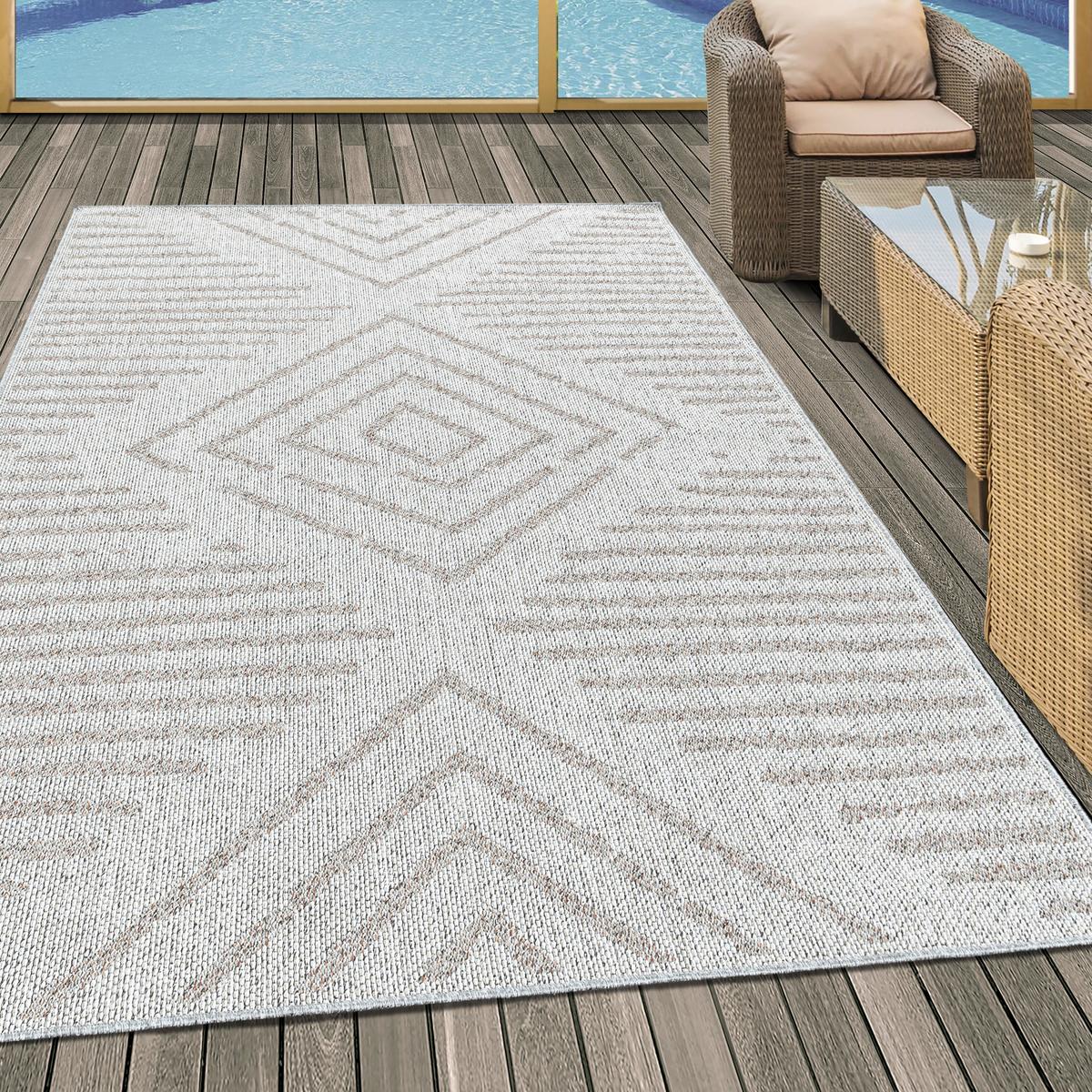 Flachwebteppich Aruba - Pink, Design, Textil (80/250cm) - Novel