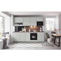 Küchenblock Sidney - Walnussfarben/Grau, Basics, Holzwerkstoff (272cm) - Vertico