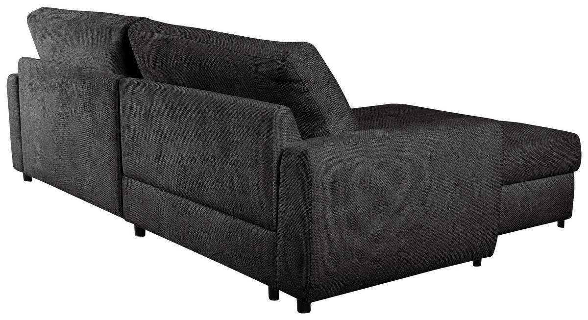 Ecksofa Naomi Anthrazit/Schwarz, 162 cm - Anthrazit/Schwarz, Design, Textil (162/265cm) - MID.YOU