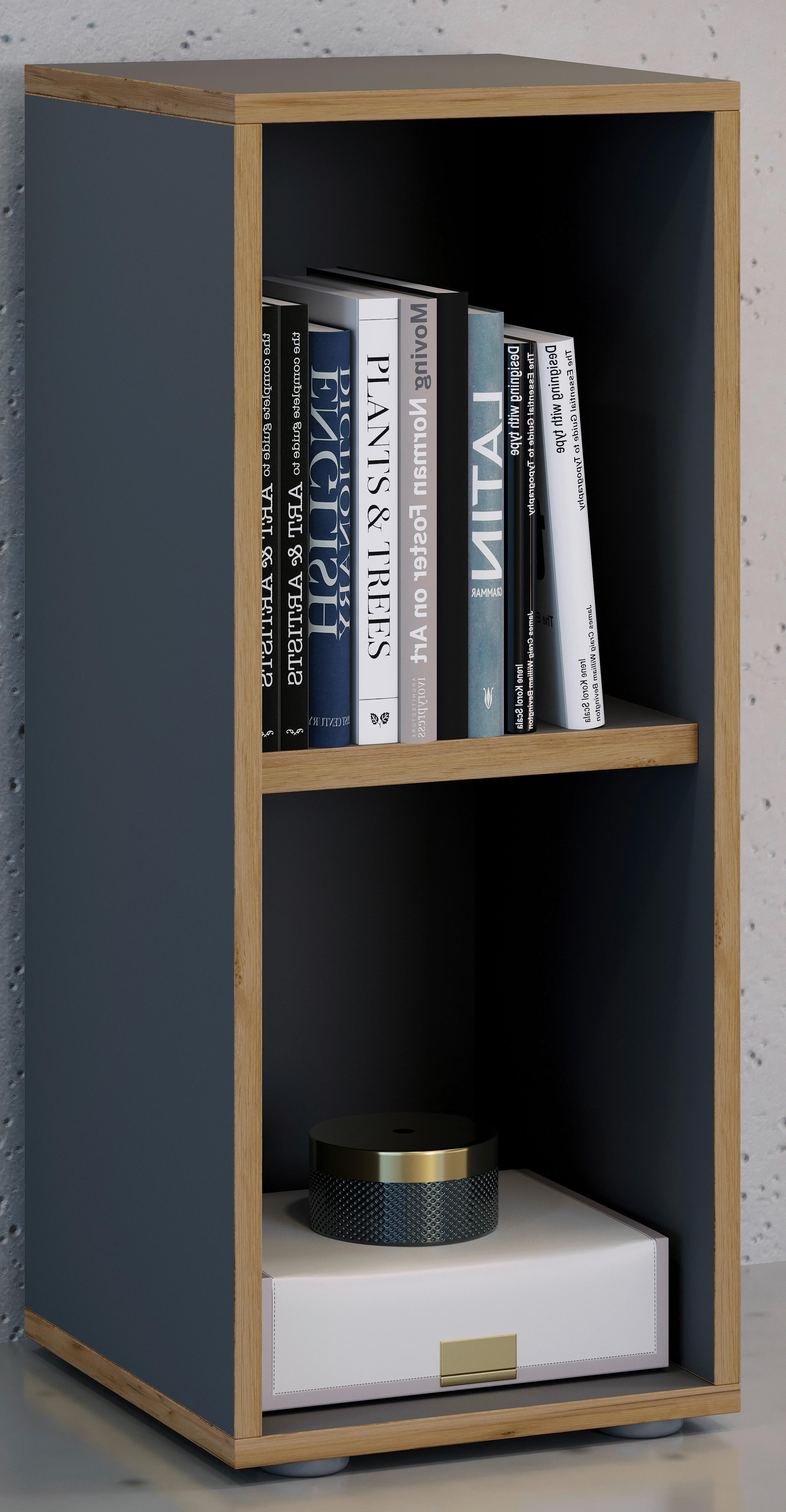 Regal Salia Anthrazit, Honigeiche B: 30 cm - Honigeiche/Anthrazit, Design, Holzwerkstoff (30/74/33cm) - MID.YOU