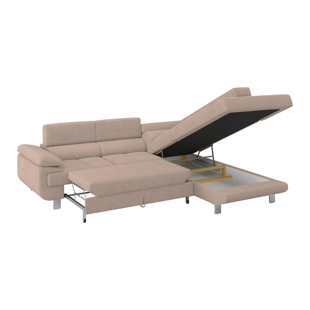 Ecksofa Savona - Beige, MODERN, Textil (270/230cm) - Ondega