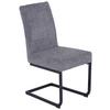Schwingstuhl Terri Grau Gepolstert - Schwarz/Grau, MODERN, Textil/Metall (46/95/64cm) - MID.YOU