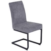 Szánkótalpas Szék Terri - fekete/szürke, Modern, textil/fém (46/95/64cm) - MID.YOU