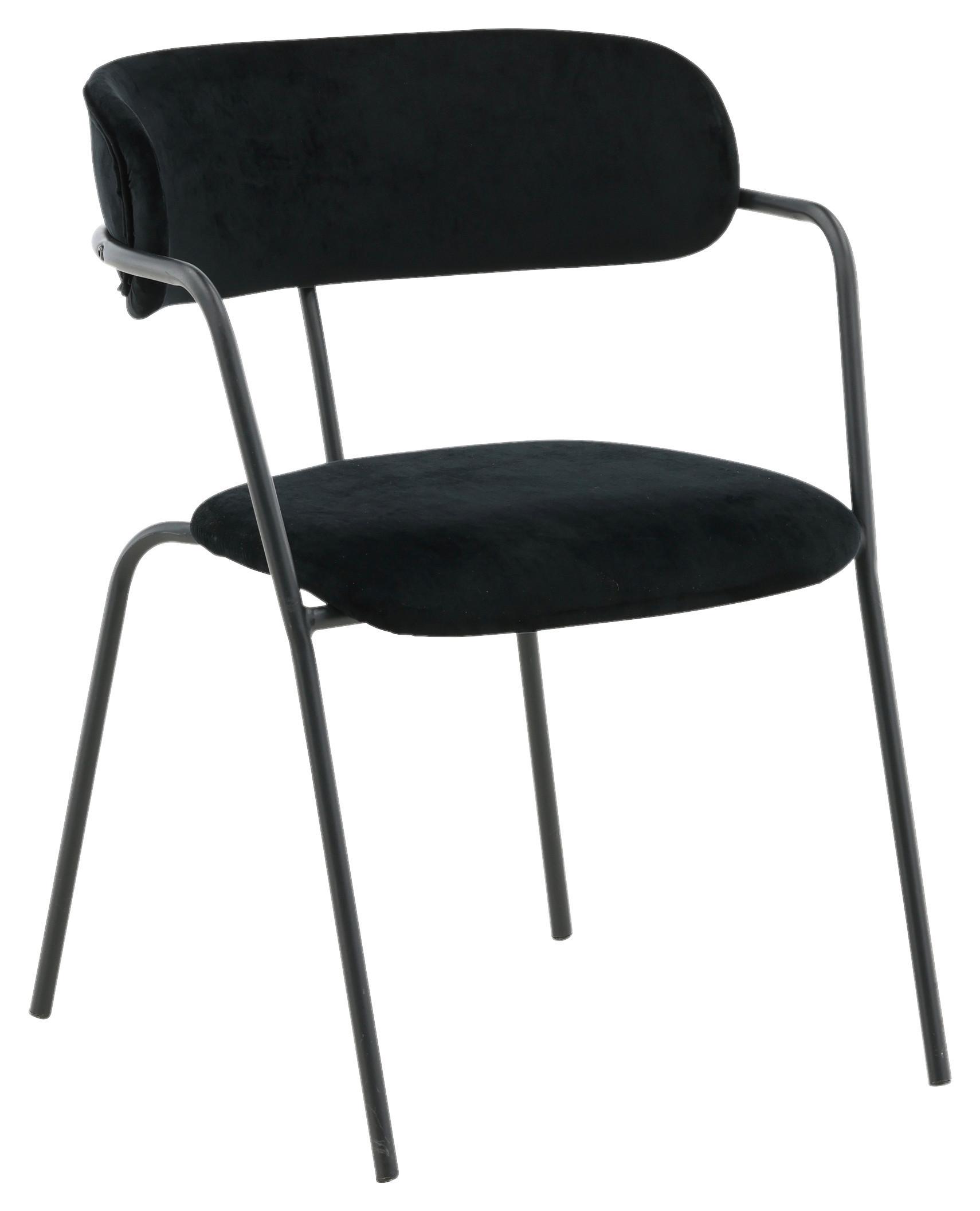 Stuhl-set Arrow - Schwarz, Design, Textil/Metall (58/79/61cm) - Livetastic