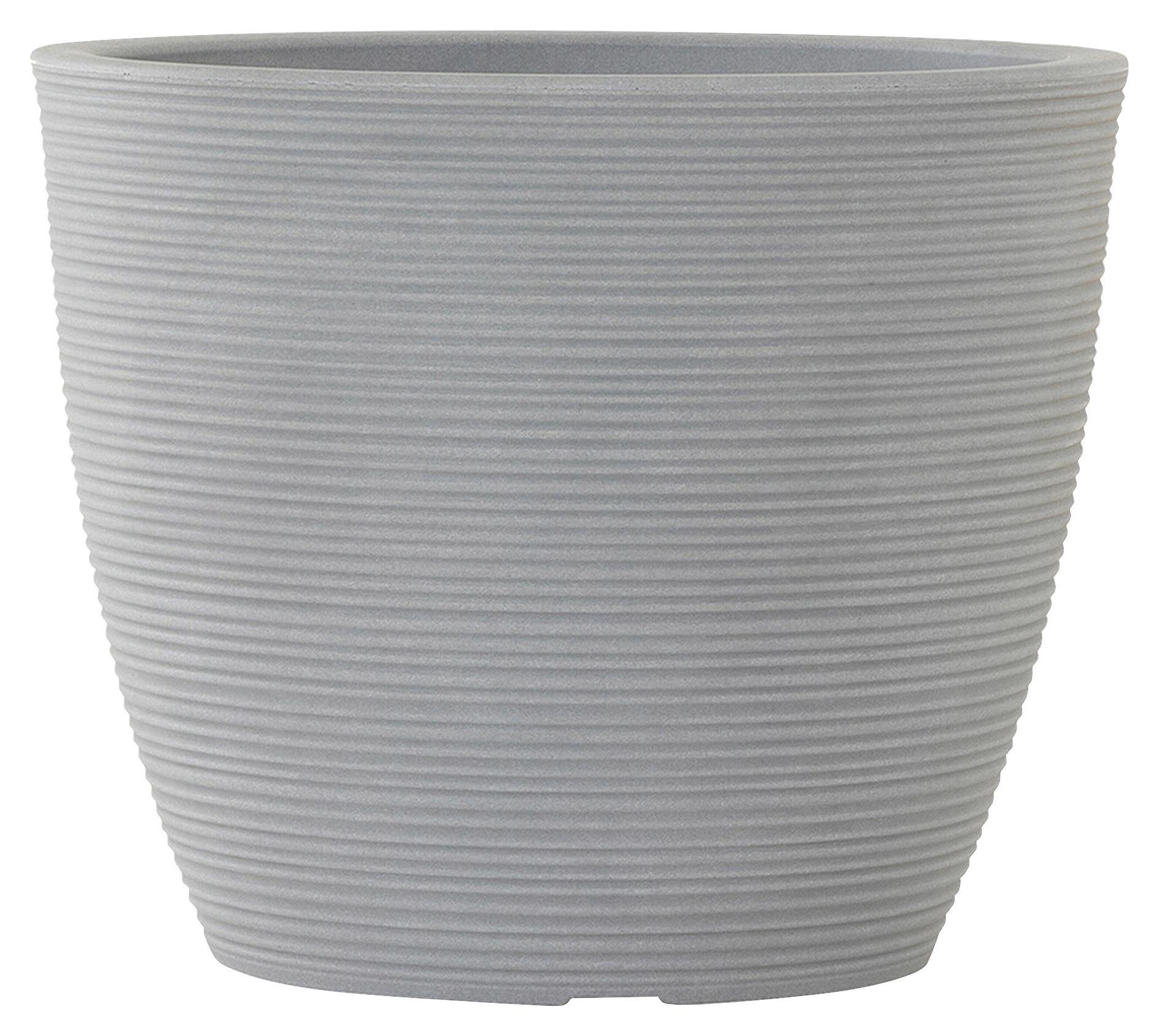 Pflanzentopf Grau D: 58 cm Rund - Grau, Basics, Kunststoff (58/49cm) - Siena Garden