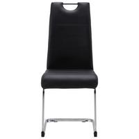 Schwingstuhl Leander Schwarz/Chromfarben Gepolstert - Chromfarben/Schwarz, Design, Textil/Metall (42/99/56cm) - P & B