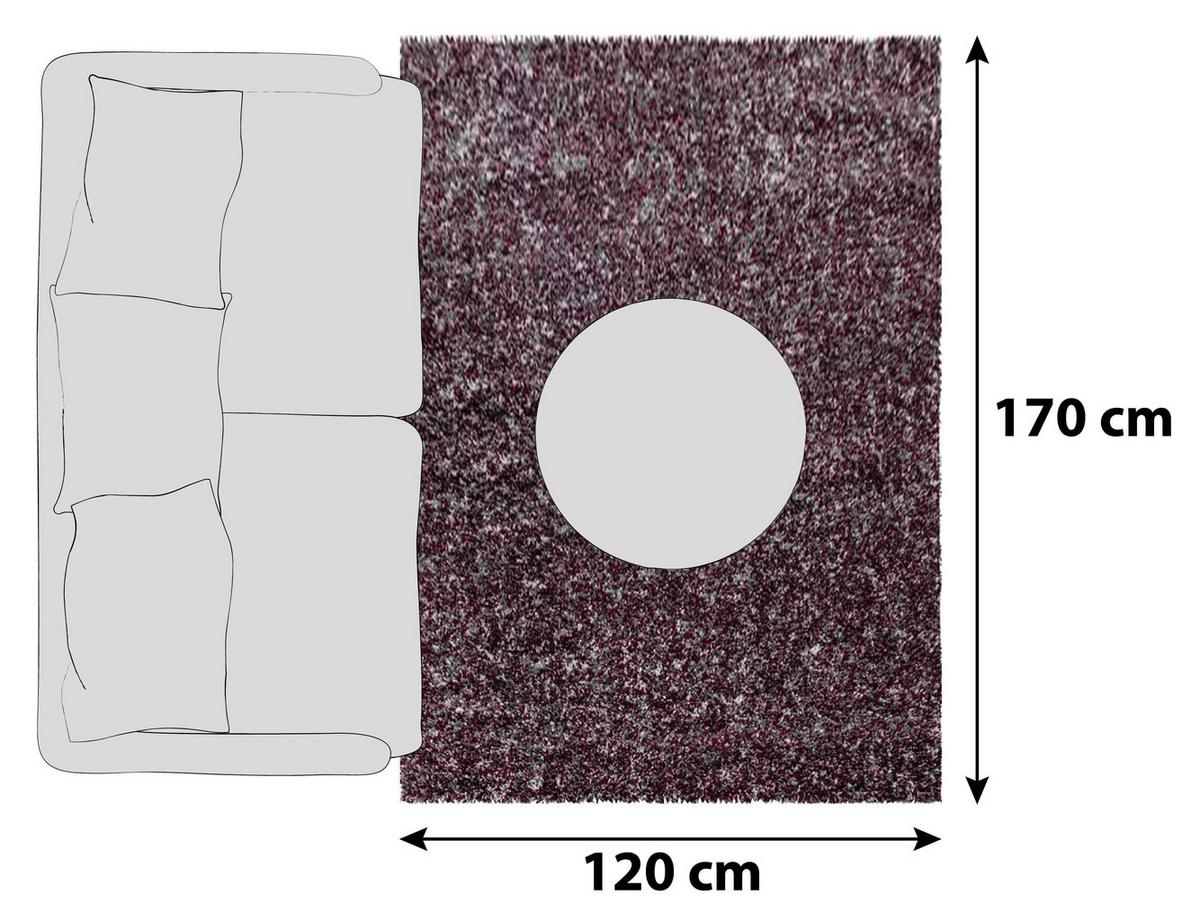 Hochflor Teppich Rot Enjoy 120x170 cm - Rot, KONVENTIONELL, Textil (120/170cm)