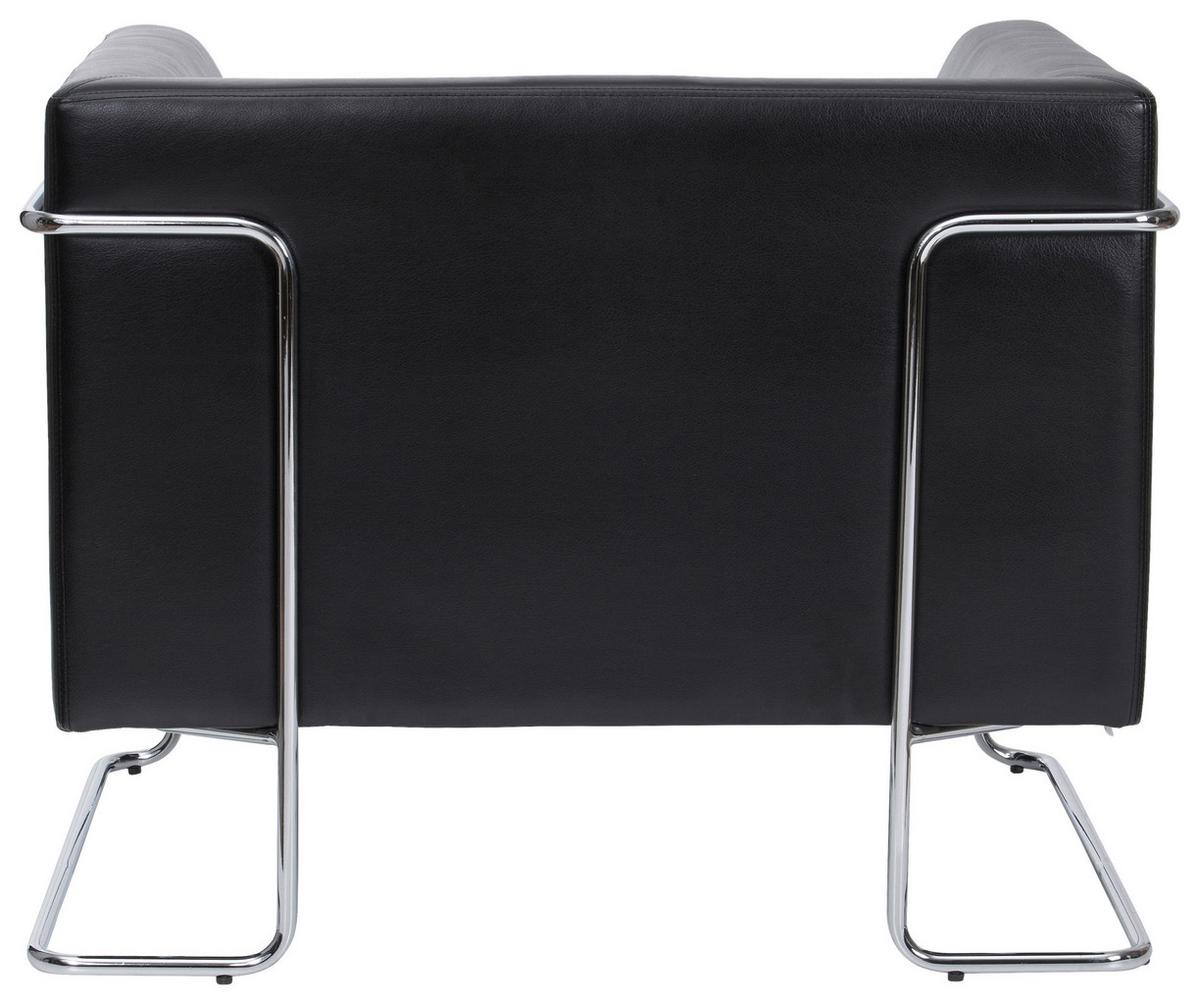 Designsessel Curacao Schwarz - Chromfarben/Schwarz, MODERN, Textil (88/74/74cm) - MID.YOU
