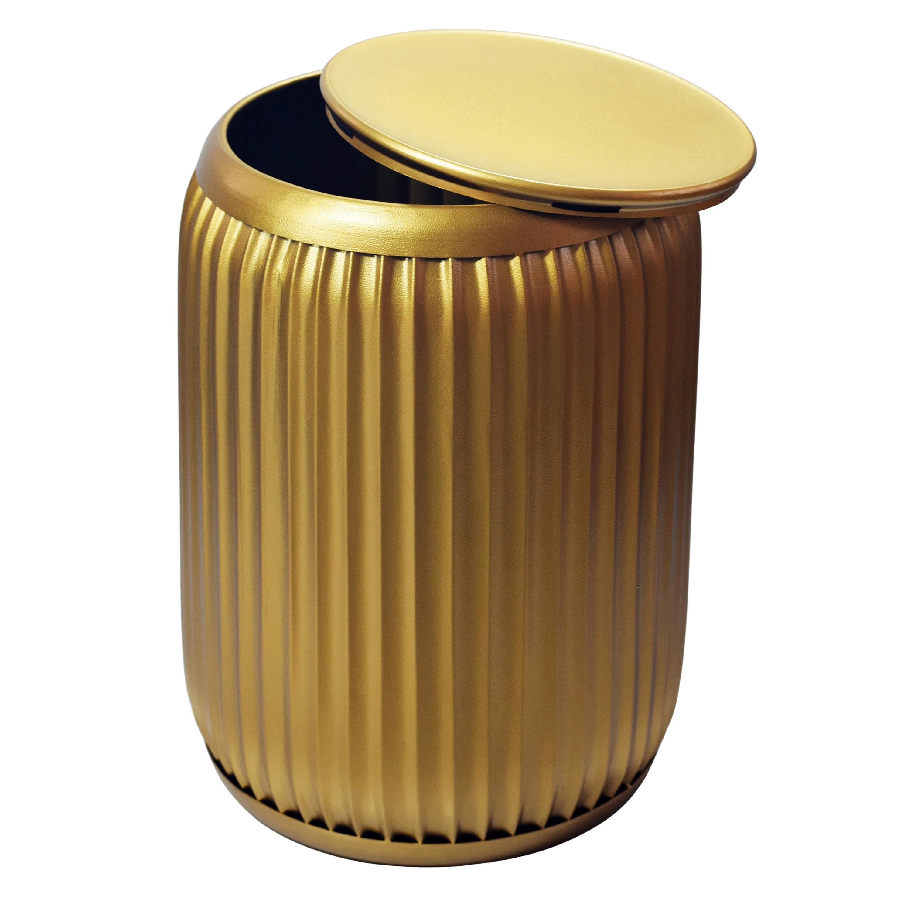 BEISTELLTISCH Goldfarben B: 35cm - Goldfarben, Design, Metall (35/35/50cm) - Livetastic