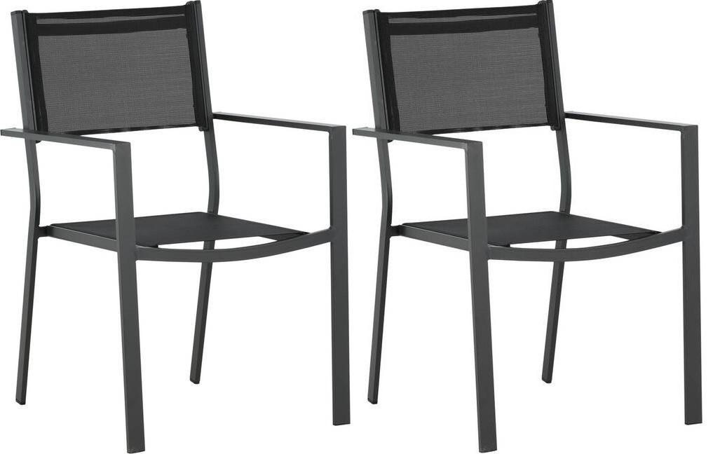 Stapelsessel Copacabana - Schwarz, KONVENTIONELL, Textil/Metall (56.5/88/61cm) - Gardenson