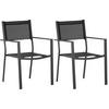 Stapelsessel Copacabana - Schwarz, KONVENTIONELL, Textil/Metall (56.5/88/61cm) - Gardenson