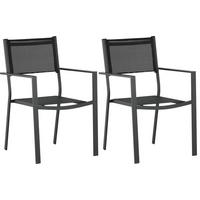 Stapelsessel Copacabana - Schwarz, KONVENTIONELL, Textil/Metall (56.5/88/61cm) - Gardenson