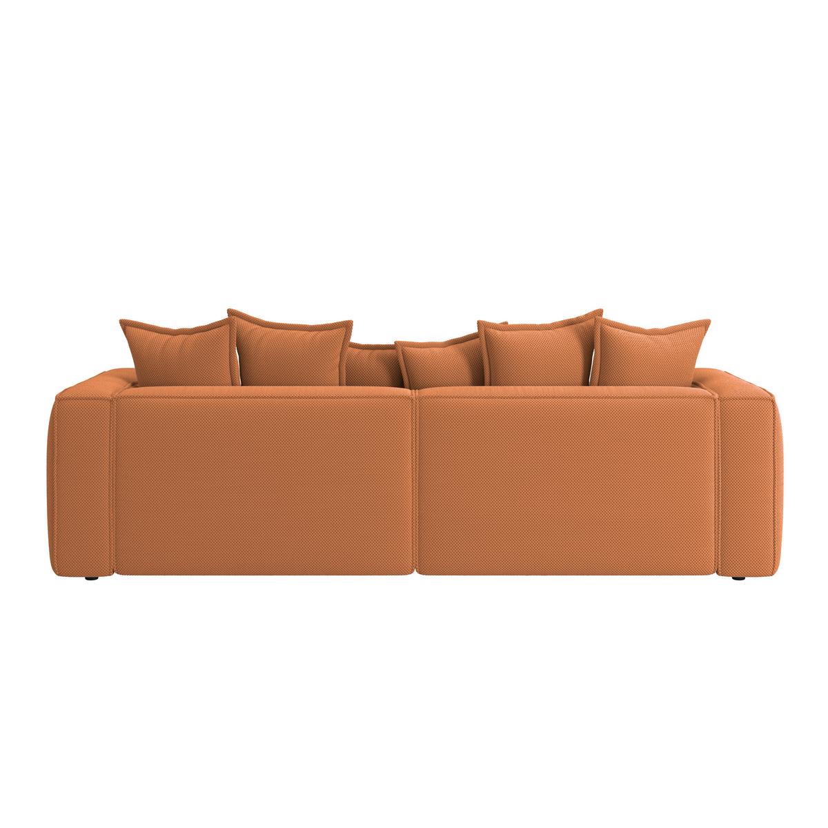 POHOVKA BIG SOFA COWBOY - černá/terracotta, Moderní, textil (280/72/109cm)