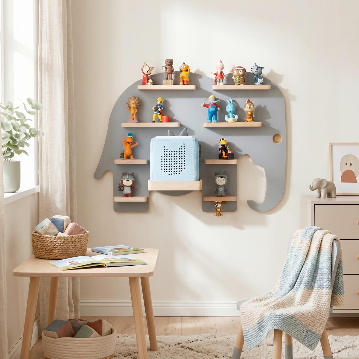 Kinderregal Boarti Grau B: 54 cm - Grau, MODERN, Holzwerkstoff (54/40/19cm) - Livetastic