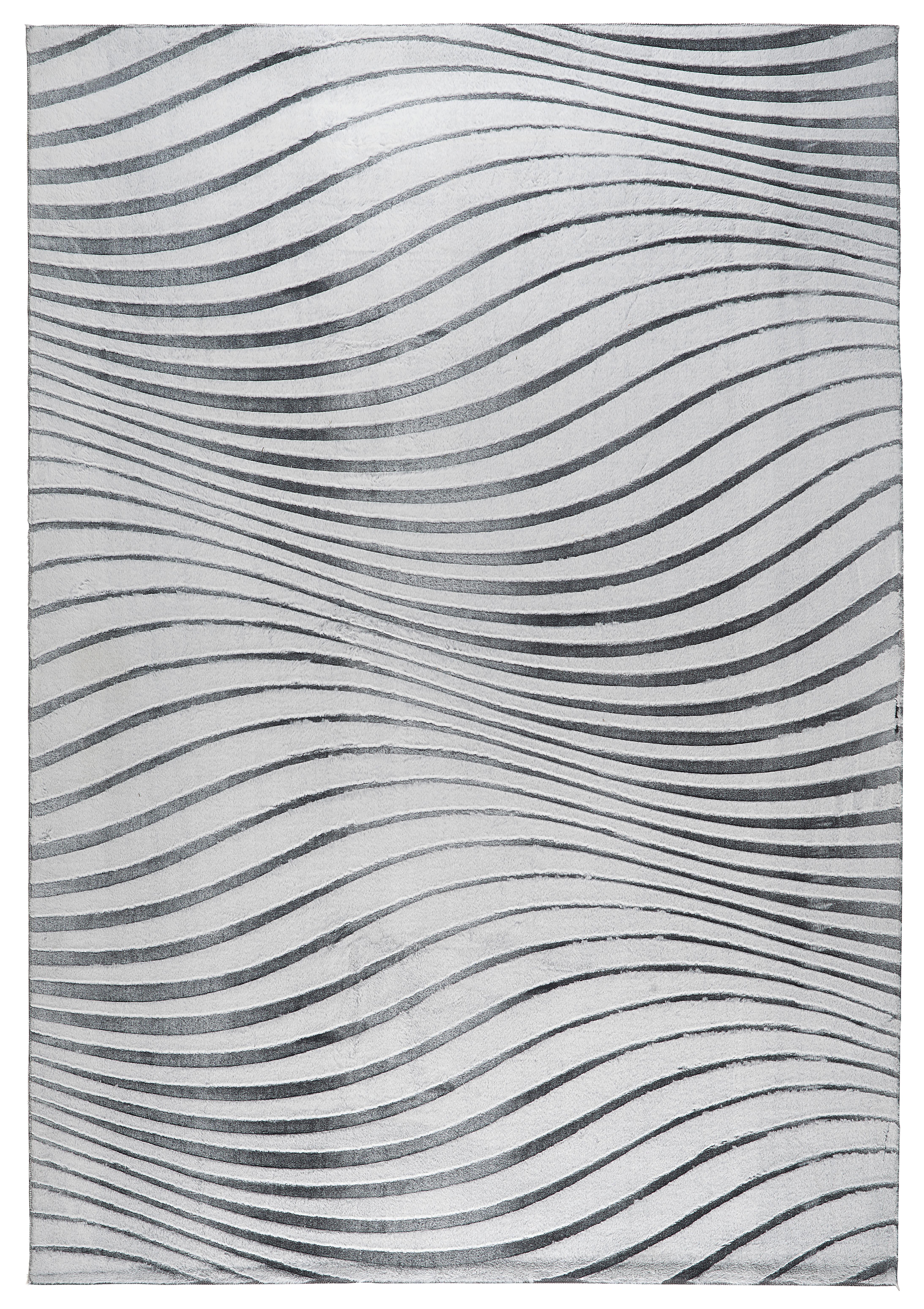 Fellteppich Veronika Grau/Weiß 80x150 cm - Weiß/Grau, ROMANTIK / LANDHAUS, Textil (80/150cm) - James Wood