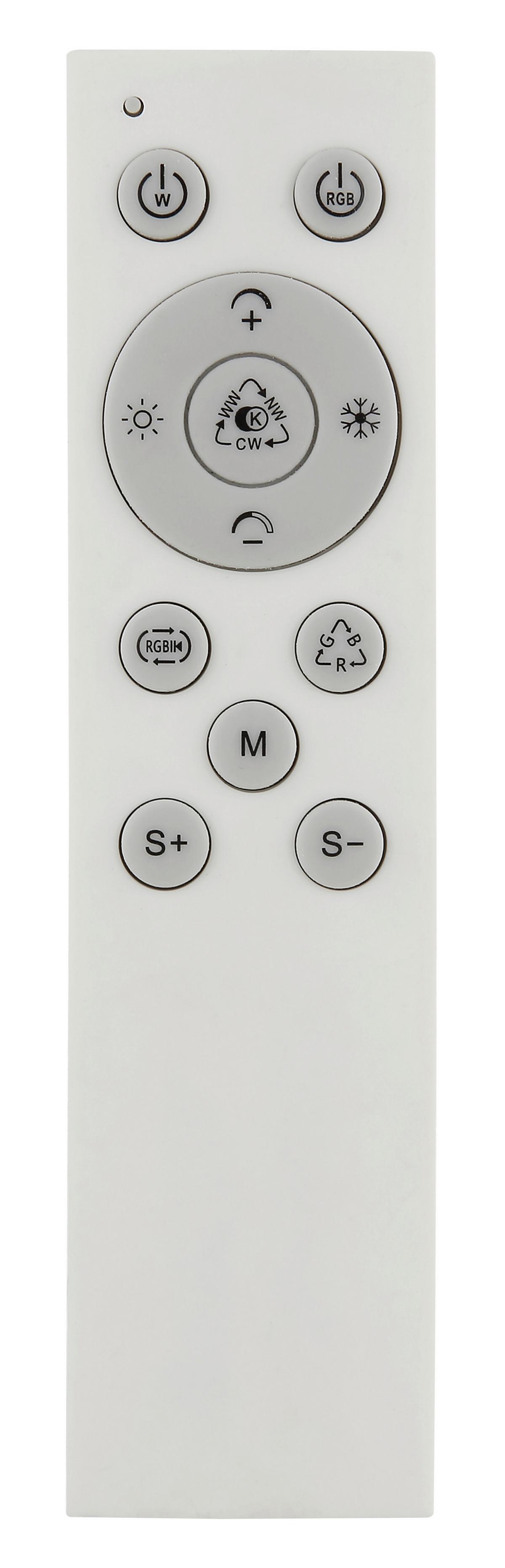 LED-Deckenleuchte 2700-6000k - Hellgrau/Schwarz, Design, Kunststoff/Metall (51/38/4cm) - Globo