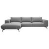 Ecksofa Albero - Schwarz/Grau, Design, Holz/Textil (180/330cm) - MID.YOU